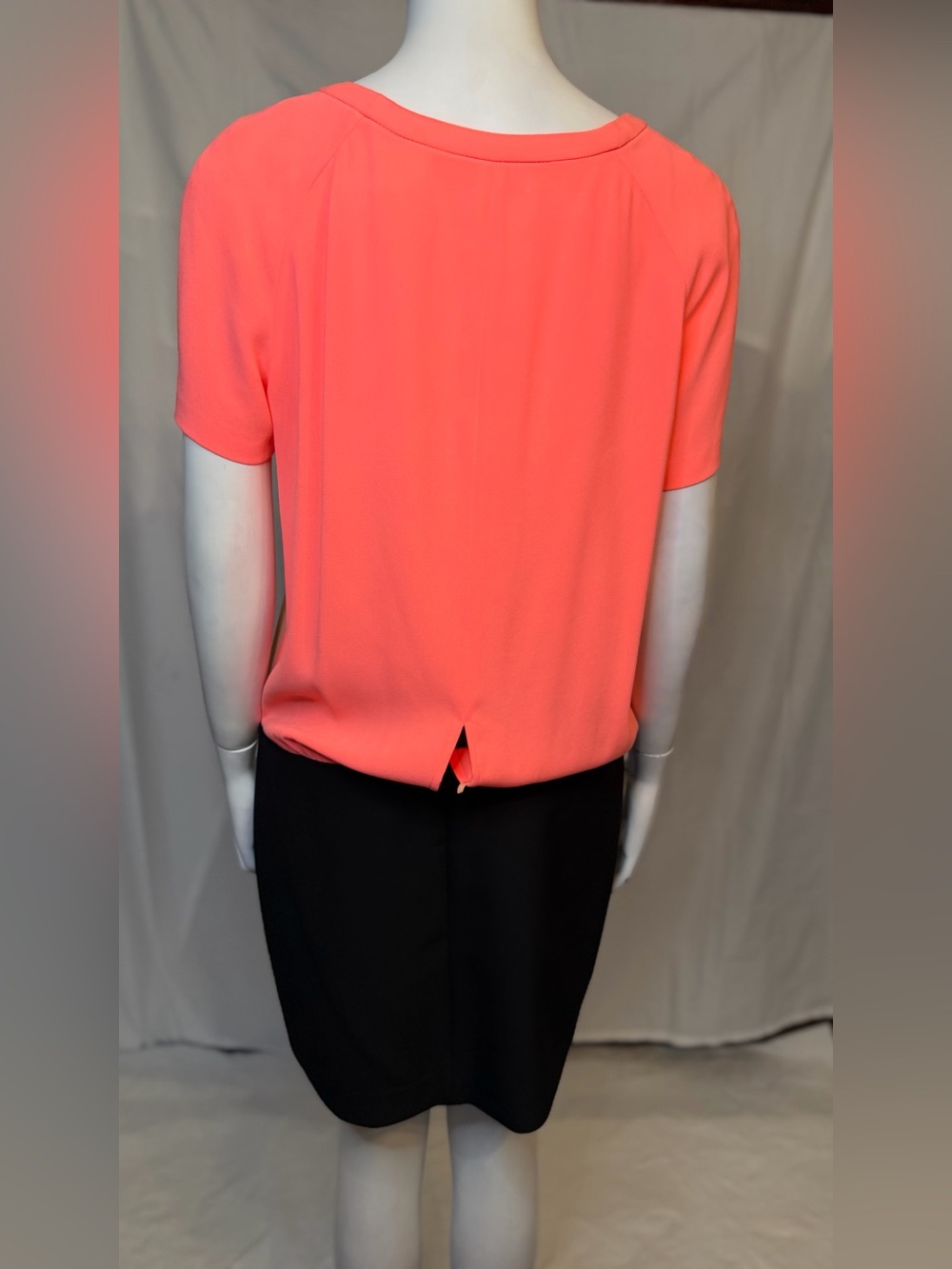 Maje Peach Front Blouse with Coral Short Sleeves - Picture 3 of 5